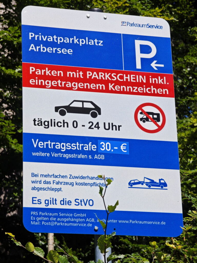 Großer Arbersee parken